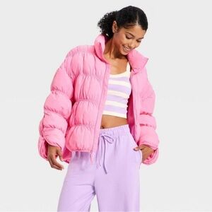 NWT Joylab Bubblegum Pink Puffer Jacket XXS
